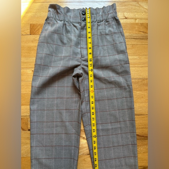 Madewell Paperbag Tapered Pants in Glen Plaid size 0 - Picture 7 of 9